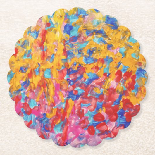 Geschulpte ronde papieren Onderzetters (Voorkant)