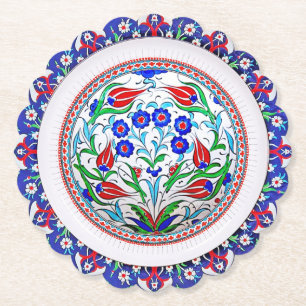 Geschulpte ronde papieren Onderzetters