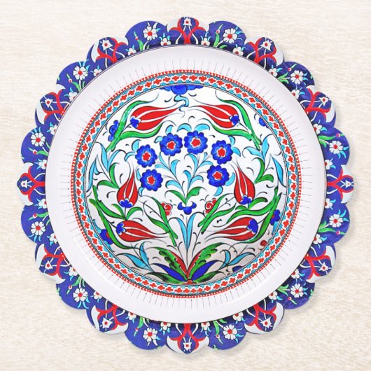 Geschulpte ronde papieren Onderzetters (Voorkant)