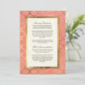 Geschulpte Schelp Geometrische Cirkels Art Deco Br Kaart (Staand voorkant)