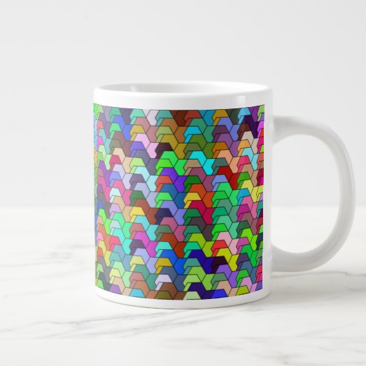 Geschulpte zeshoeken 20oz Mok (Rechts)