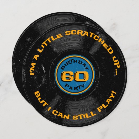 Gescratcheerd record 60e verjaardag kaart (Voorkant / Achterkant)