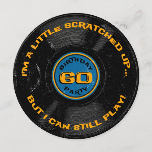 Gescratcheerd record 60e verjaardag kaart