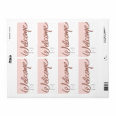Gescript etiket voor fles lichtroze wijn (Full Sheet)