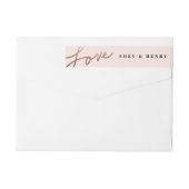 Gescript liefde wrap-around retouradreslabel (Achterkant)
