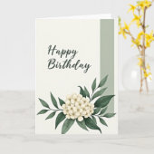 Gescriptte bloem verjaardagskaart kaart (Gele Bloem)