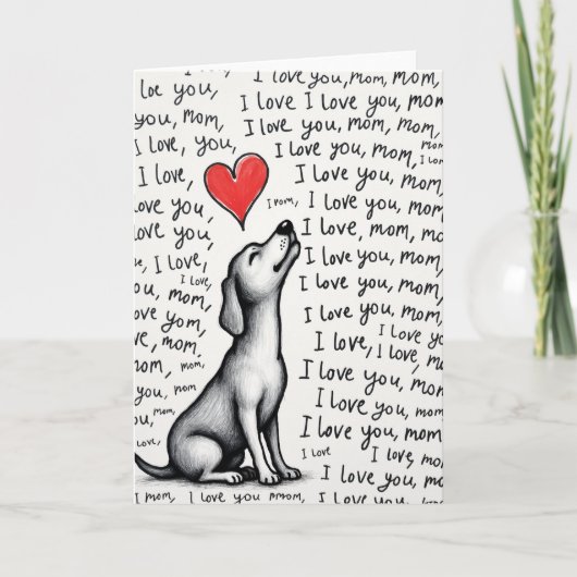 Gescriptte Love Dog Kaart (Voorkant)