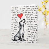Gescriptte Love Dog Kaart (Gele Bloem)