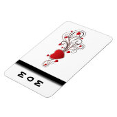 Gescrold Hart Magneet (Linkerzijde)