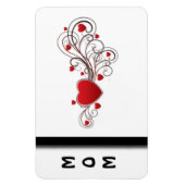 Gescrold Hart Magneet (Verticaal)