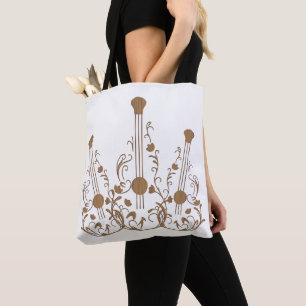 Gescrolde houten gitaren tote bag