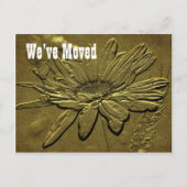 Gesculpte Daisy New Address Floral Briefkaart (Voorkant)