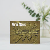 Gesculpte Daisy New Address Floral Briefkaart