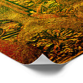 Gesculpte Herfst Gourds Cornstalks Natuur Art Poster (Hoek)