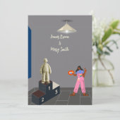 Gesculpteerd door Liefde bruiloft Kaart (Staand voorkant)