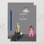 Gesculpteerd door Liefde bruiloft Kaart (Voorkant / Achterkant)