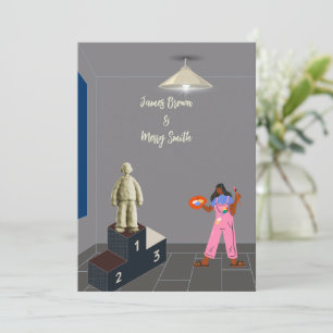 Gesculpteerd door Liefde bruiloft Kaart