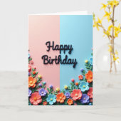 Gesculptuurde bloem schrift kaart (Gele Bloem)