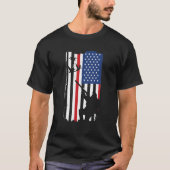 Gese Hunter Us Flag Goose Hunting T-shirt (Voorkant)