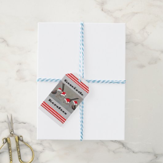 Geseende Kersfees Cadeaulabel (Met Touw)