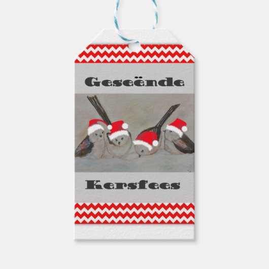 Geseende Kersfees Cadeaulabel (Voorkant)