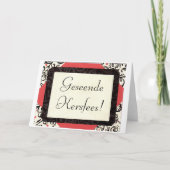 Geseende Kersfees! Feestdagen Kaart (Voorkant)