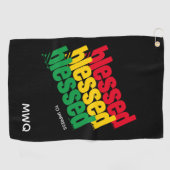 GESEGEND OM TE IMPONEREN Monogram Golfhanddoek (Horizontaal)