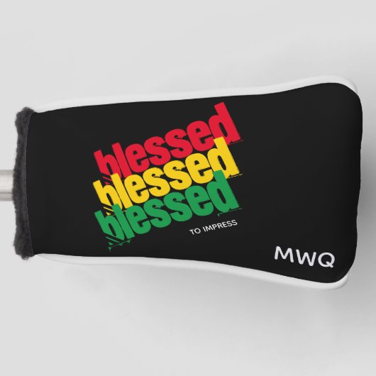 GESEGEND OM TE IMPONEREN Monogram PUTTER Golfheadcover (Voorkant)