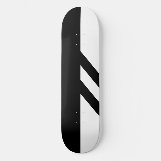 Gesegmente skateboard plank zwart-wit (Voorkant)