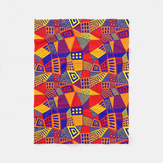 Gesegmenteerd Abstract 070717 - Kleuren 01 Fleece Deken (Voorkant)