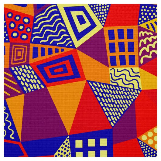 Gesegmenteerd Abstract 070717 - Kleuren 01 Stof (Swatch)