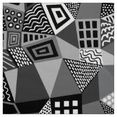 Gesegmenteerd Abstract 070717 - Zwart-wit Stof (Swatch)