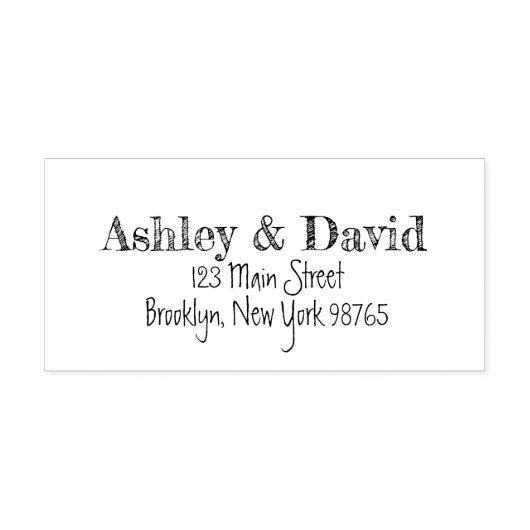 Geselecteerd handgeschreven retouradres zelfinktende stempel (Design)