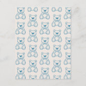 Geselecteerd Schattige Beer Baby shower Informatiekaartje (Achterkant)