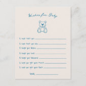 Geselecteerd Schattige Beer Baby shower Informatiekaartje (Voorkant)