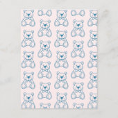 Geselecteerd Schattige Beer Baby shower Informatiekaartje (Achterkant)