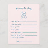 Geselecteerd Schattige Beer Baby shower Informatiekaartje (Voorkant)