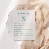 Geselecteerd Schattige Beer Baby shower Informatiekaartje
