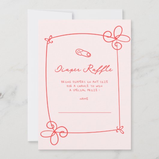 Geselecteerd Schattige Wavy Bow Lijst Baby shower  Kaart (Voorkant)