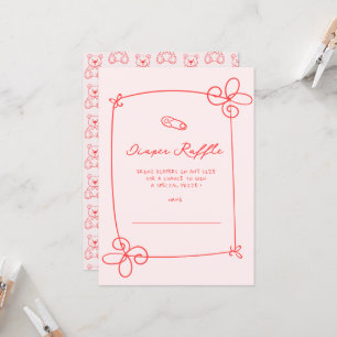 Geselecteerd Schattige Wavy Bow Lijst Baby shower  Kaart