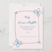 Geselecteerd Schattige Wavy Bow Lijst Baby shower  Kaart (Voorkant)