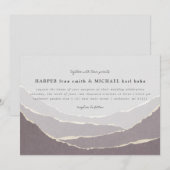 gesellde papieren bergen huwelijksuitnodiging kaart (Voorkant / Achterkant)