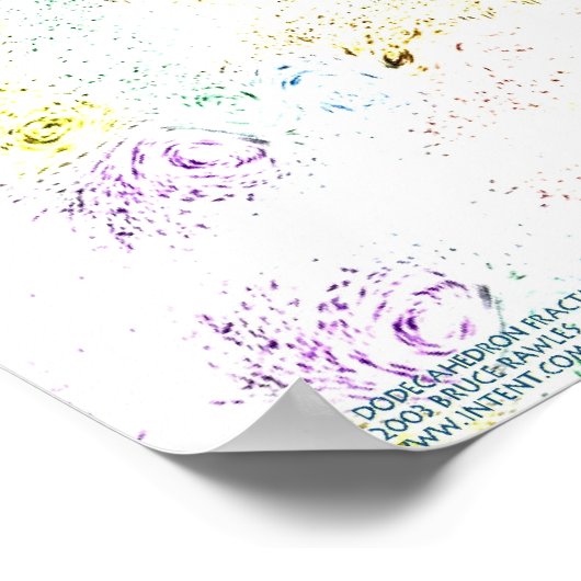 Gesellerd Dodecahedron Fractal Poster (Hoek)