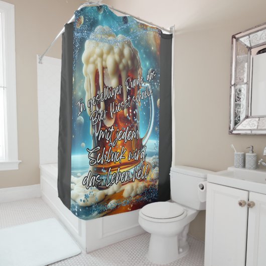 Geselliges Bier  Douchegordijn (In situ)