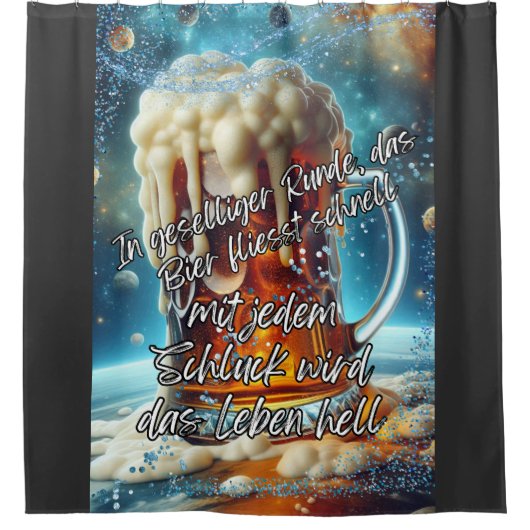 Geselliges Bier Douchegordijn (Voorkant)
