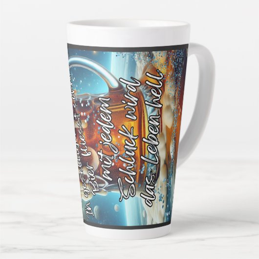 Geselliges Bier Latte Mok (Rechterhoek)