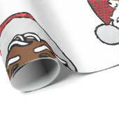 gesequeneerde zwarte santa claus cadeaupapier (Rol Hoek)