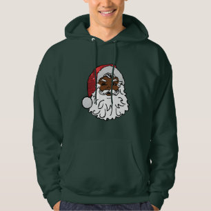 gesequeneerde zwarte santa claus hoodie