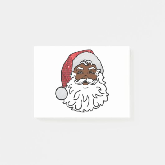 gesequeneerde zwarte santa claus post-it® notes (Voorkant)