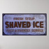 geShaved Ice Sign Poster (Voorkant)